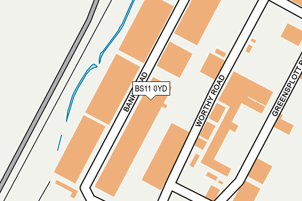 BS11 0YD map - OS OpenMap – Local (Ordnance Survey)