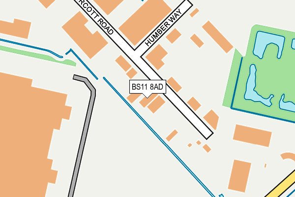 BS11 8AD map - OS OpenMap – Local (Ordnance Survey)