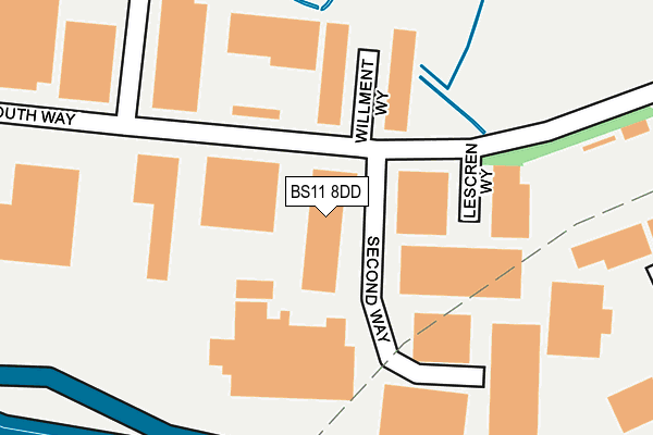 BS11 8DD map - OS OpenMap – Local (Ordnance Survey)