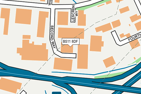 BS11 8DF map - OS OpenMap – Local (Ordnance Survey)
