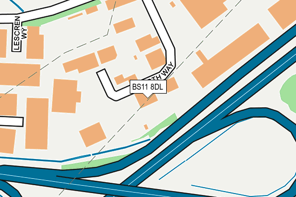 BS11 8DL map - OS OpenMap – Local (Ordnance Survey)