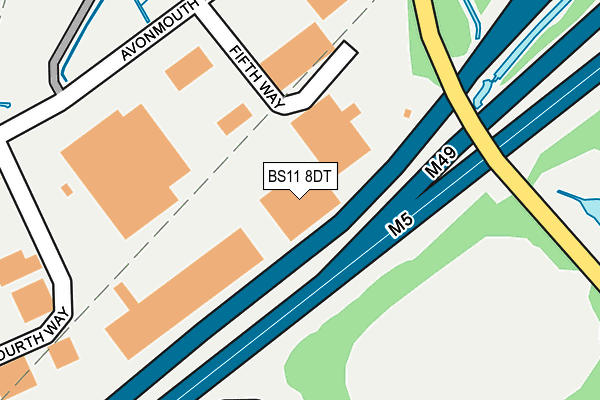 BS11 8DT map - OS OpenMap – Local (Ordnance Survey)