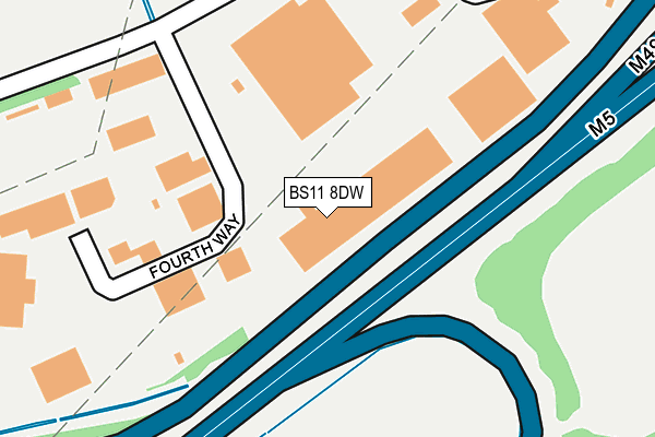 BS11 8DW map - OS OpenMap – Local (Ordnance Survey)