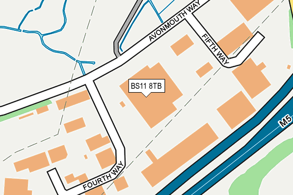 BS11 8TB map - OS OpenMap – Local (Ordnance Survey)