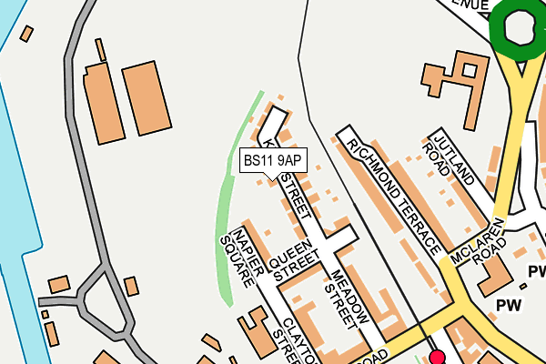 BS11 9AP map - OS OpenMap – Local (Ordnance Survey)