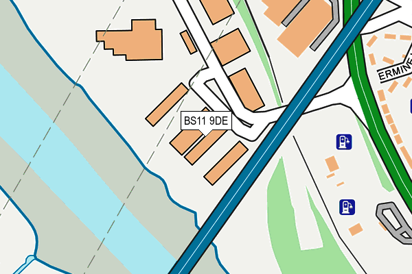 BS11 9DE map - OS OpenMap – Local (Ordnance Survey)