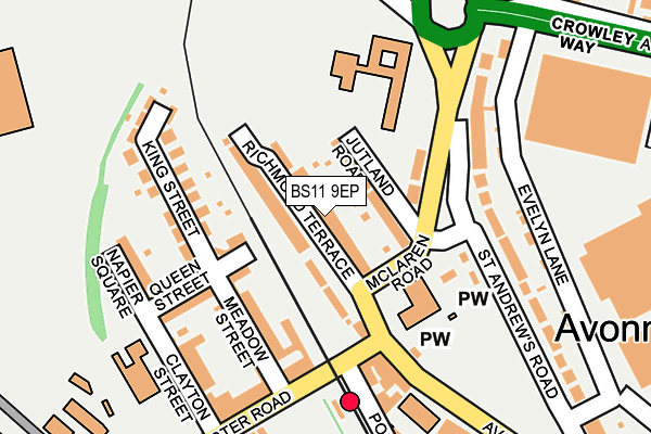 BS11 9EP map - OS OpenMap – Local (Ordnance Survey)