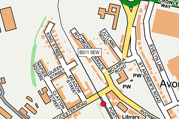 BS11 9EW map - OS OpenMap – Local (Ordnance Survey)