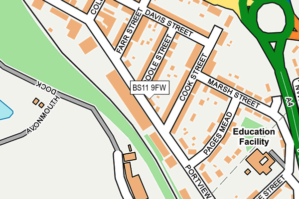 BS11 9FW map - OS OpenMap – Local (Ordnance Survey)