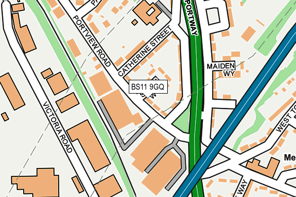 BS11 9GQ map - OS OpenMap – Local (Ordnance Survey)