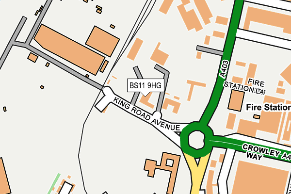 BS11 9HG map - OS OpenMap – Local (Ordnance Survey)
