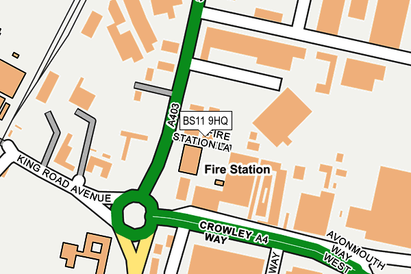 BS11 9HQ map - OS OpenMap – Local (Ordnance Survey)