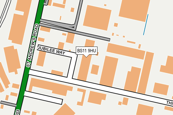 BS11 9HU map - OS OpenMap – Local (Ordnance Survey)