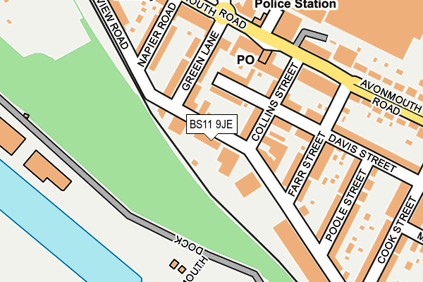 BS11 9JE map - OS OpenMap – Local (Ordnance Survey)