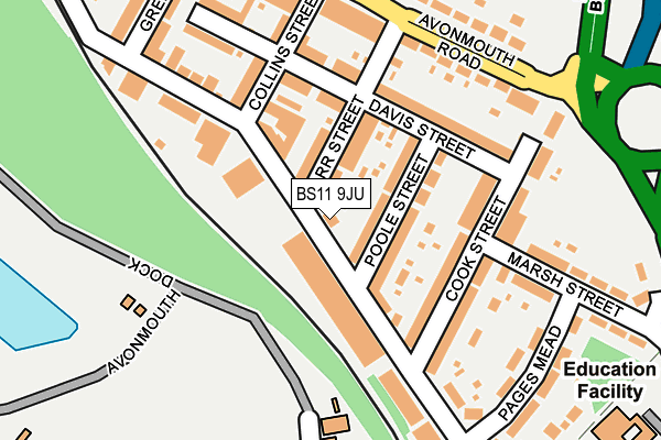 BS11 9JU map - OS OpenMap – Local (Ordnance Survey)