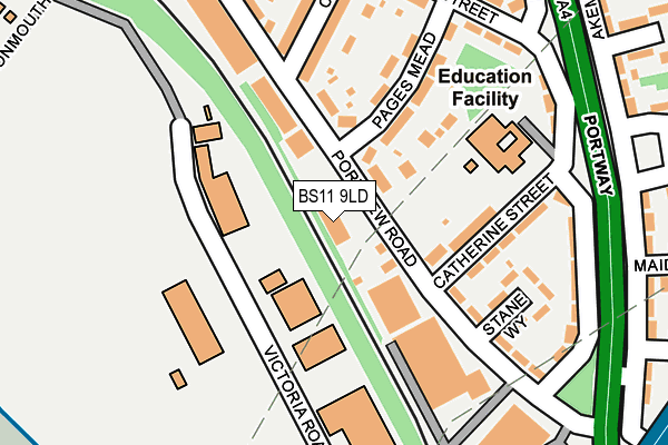 BS11 9LD map - OS OpenMap – Local (Ordnance Survey)