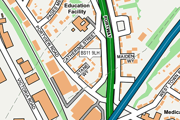 BS11 9LH map - OS OpenMap – Local (Ordnance Survey)