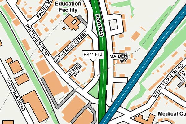 BS11 9LJ map - OS OpenMap – Local (Ordnance Survey)