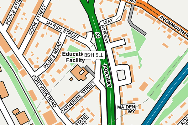 BS11 9LL map - OS OpenMap – Local (Ordnance Survey)