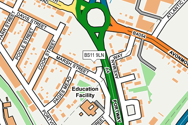 BS11 9LN map - OS OpenMap – Local (Ordnance Survey)