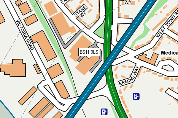 BS11 9LS map - OS OpenMap – Local (Ordnance Survey)