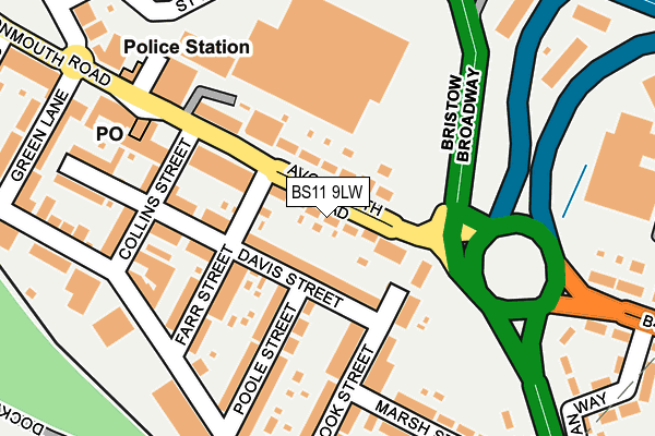 BS11 9LW map - OS OpenMap – Local (Ordnance Survey)
