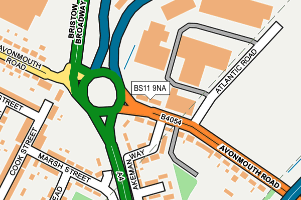 BS11 9NA map - OS OpenMap – Local (Ordnance Survey)