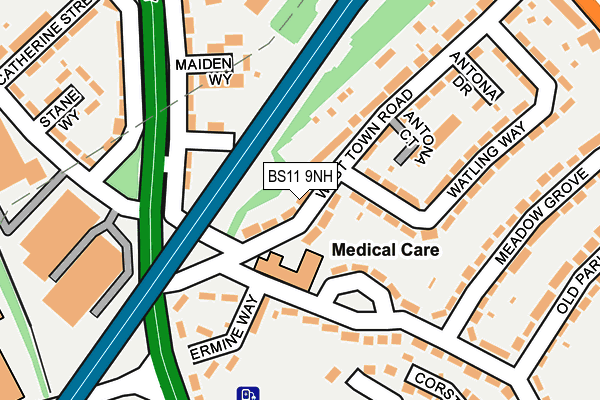 BS11 9NH map - OS OpenMap – Local (Ordnance Survey)