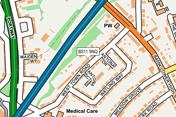 BS11 9NQ map - OS OpenMap – Local (Ordnance Survey)