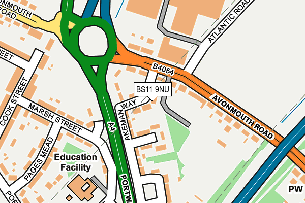 BS11 9NU map - OS OpenMap – Local (Ordnance Survey)