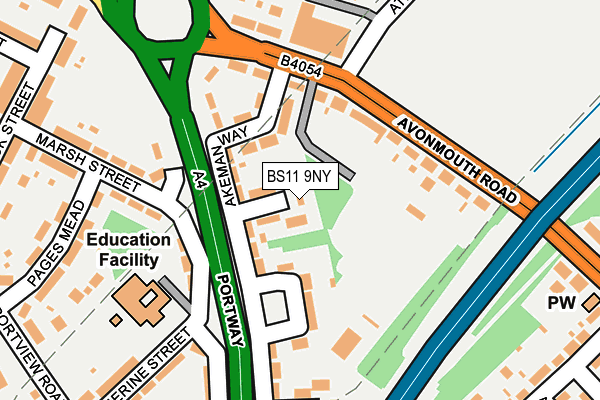BS11 9NY map - OS OpenMap – Local (Ordnance Survey)