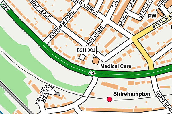 BS11 9QJ map - OS OpenMap – Local (Ordnance Survey)