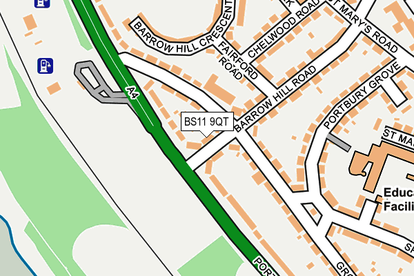 BS11 9QT map - OS OpenMap – Local (Ordnance Survey)