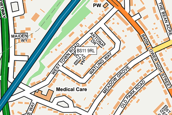BS11 9RL map - OS OpenMap – Local (Ordnance Survey)