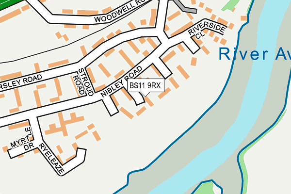 BS11 9RX map - OS OpenMap – Local (Ordnance Survey)