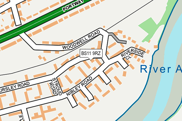 BS11 9RZ map - OS OpenMap – Local (Ordnance Survey)