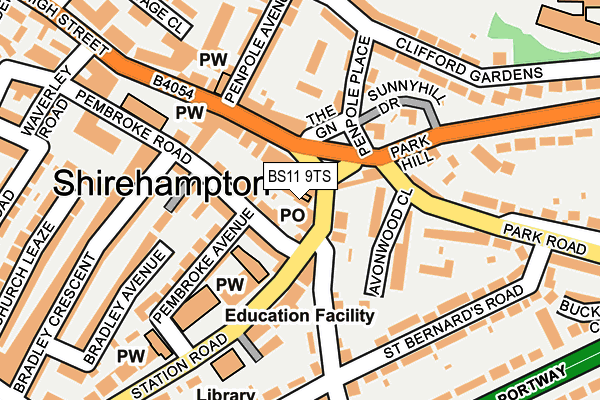 BS11 9TS map - OS OpenMap – Local (Ordnance Survey)