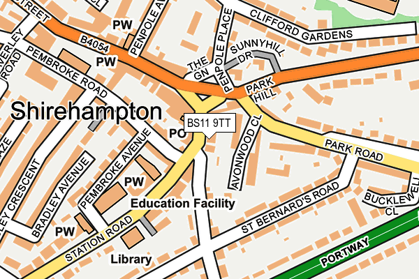 BS11 9TT map - OS OpenMap – Local (Ordnance Survey)