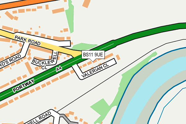 BS11 9UE map - OS OpenMap – Local (Ordnance Survey)