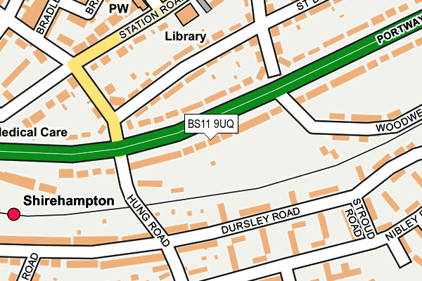 BS11 9UQ map - OS OpenMap – Local (Ordnance Survey)