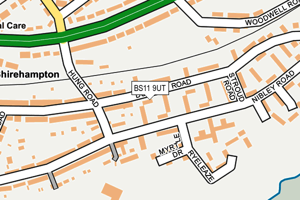 BS11 9UT map - OS OpenMap – Local (Ordnance Survey)