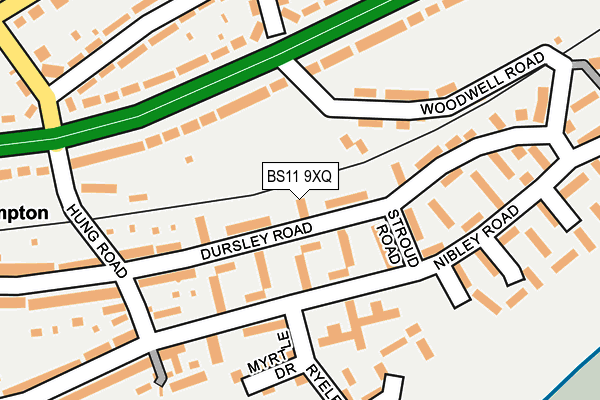 BS11 9XQ map - OS OpenMap – Local (Ordnance Survey)