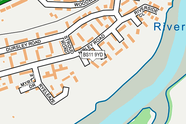 BS11 9YD map - OS OpenMap – Local (Ordnance Survey)