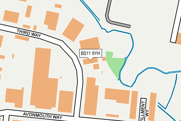 BS11 9YH map - OS OpenMap – Local (Ordnance Survey)