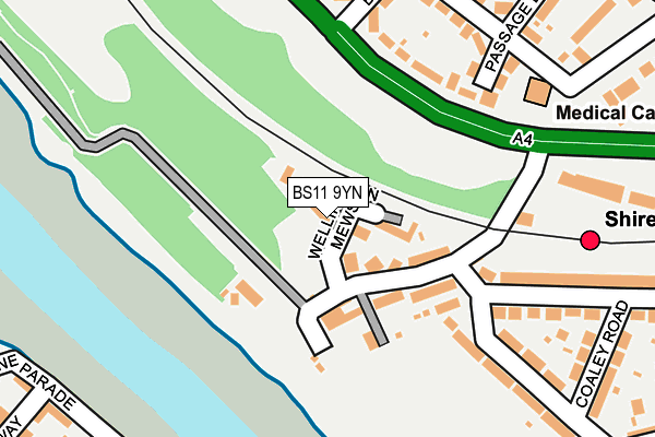 BS11 9YN map - OS OpenMap – Local (Ordnance Survey)