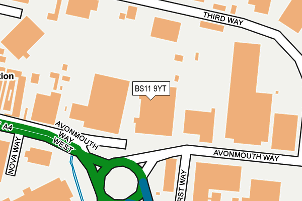 BS11 9YT map - OS OpenMap – Local (Ordnance Survey)