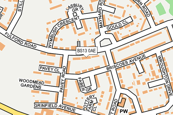 BS13 0AE map - OS OpenMap – Local (Ordnance Survey)