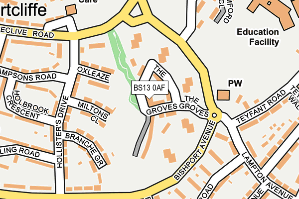 BS13 0AF map - OS OpenMap – Local (Ordnance Survey)