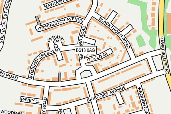 BS13 0AG map - OS OpenMap – Local (Ordnance Survey)