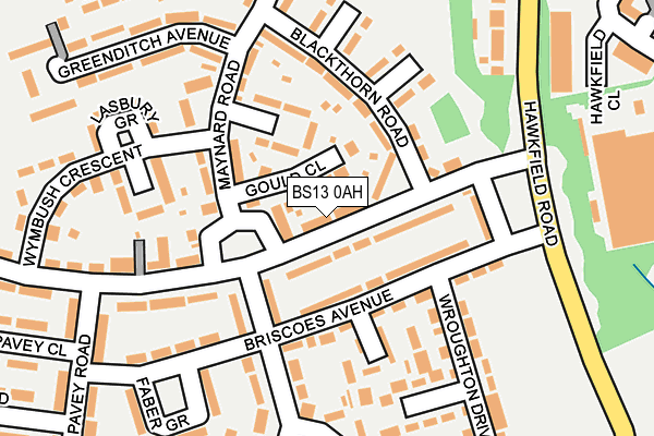 BS13 0AH map - OS OpenMap – Local (Ordnance Survey)